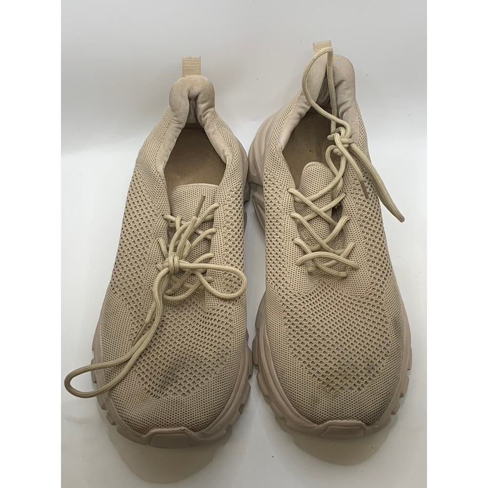 UNBRANDED Women's Tan Mesh Knit Sneakers SZ 10.5